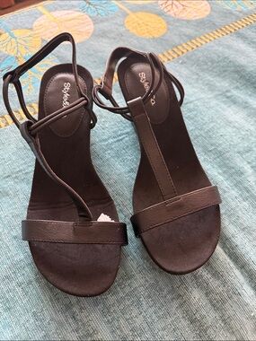 Style & Co. Black T-Strap Women's Sandals